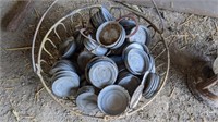 Zinc Canning Jar Lids- Lids only no basket