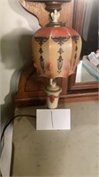 Pink Lamp with Glass Shade Metal Lamp BR1