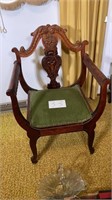 Antique Victorian Whimsy Chair Carved Wood BR2