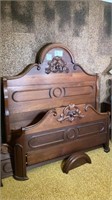 Antique Full Carved Wood Bed Frame BR2