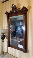 Victorian Eastlake Wood Framed Mirror DR