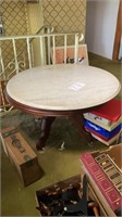Antique Marble Top Round Coffee Table L