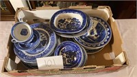Blue Transferware Dishes and Servingware BR1