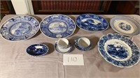 Blue Transferware Wedgwood Plates Dishes BR1