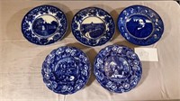 Flow Blue Collector Plates Charles Dickens BR1
