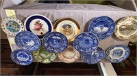 Plates Flow Blue Staffordshire and Others BR2