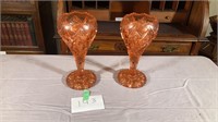 Pink Cut Glass Vases BR2