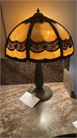 Antique Slag Glass Shade Lamp
 L