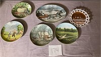 Decorative Collector Plates and Platter. DEN