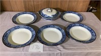 Paisley Burleighware 
Plates and Serving Dish DEN