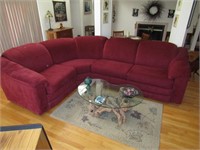 Cranberry Sectional Couch 10' x 7'