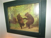 Bears Playing Painting by W.H. Beard