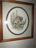 Ned Smith Raccoon Painting 862/2500