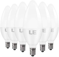 Lighting EVER 5W E12 LED Candle Light Bulb - 6 PK