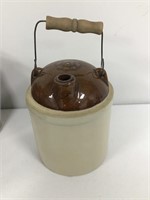 Stone Jug w/ Wood Handle   Read Description Below