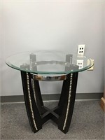 Glass Top Table    NOT SHIPPABLE  Approx. 24" Tall