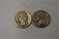 1942 & 1944 United States silver Quarters