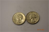 2- 1964 United States Silver Quarters