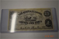 Nice Copy of State of Alabama 25 Cent Note
