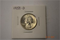 1959-D United States Silver Quarter