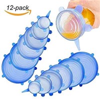 12 silicone elastic lids