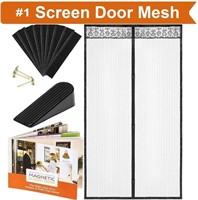 Screen Door Mesh 34" x 82" Black Polyester