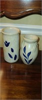 Blue and White Clay Pottery