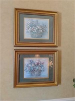 Three Framed Pictures incl Magnolia Picture