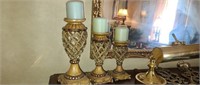 Faux Rope Candlestick Holders Assorted Set of 3