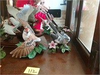 Two Lenox Bird Figurines - chipping sparrow and