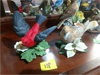 2 Lenox Bird Figurines - Scarlett Tanager and