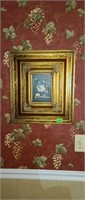 Pr Flower Oil Paintings in Gold frames