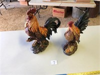 (2) Ceramic Chicken Figurines