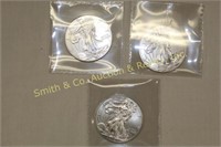 LOT OF 3 - 2015 1 OZ SILVER LIBERTY COINS BU