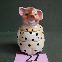 3 PC PIG SALT & PEPPER SHAKERS WITH CONDIMENT