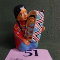 INDIAN & PAPOOSE SALT & PEPPER SHAKERS