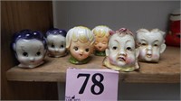 BABY FACES SALT & PEPPER SHAKERS 3 SETS