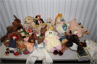 lot of stuffed animals and angels