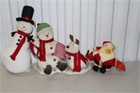 Snowman,Jingle Pals, Aflac Duck Santa