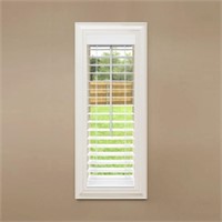 Faux Wood Blind for Window - 13.25 in. W x 48 in.L