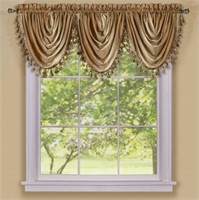 Ombre 42 in. L Polyester Window Curtain Waterfalle