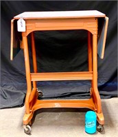 Vintage Project Metal Folding Cart Formica Top