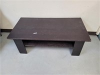 Coffe table dark brown with removeable second shef