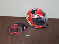 Helmet and goggles