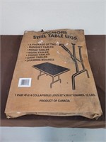 Set of steel table legs