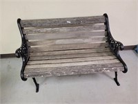 Wood and iron bench