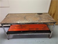 Metal shop table! Very solid and heavy.