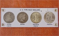 1854-O, 1899, 1945. 1959 halves in set