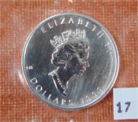 1999 Silver Canada Maple Leaf .9999 1 troy oz