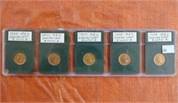 1905-1909 Indian Cents in holder